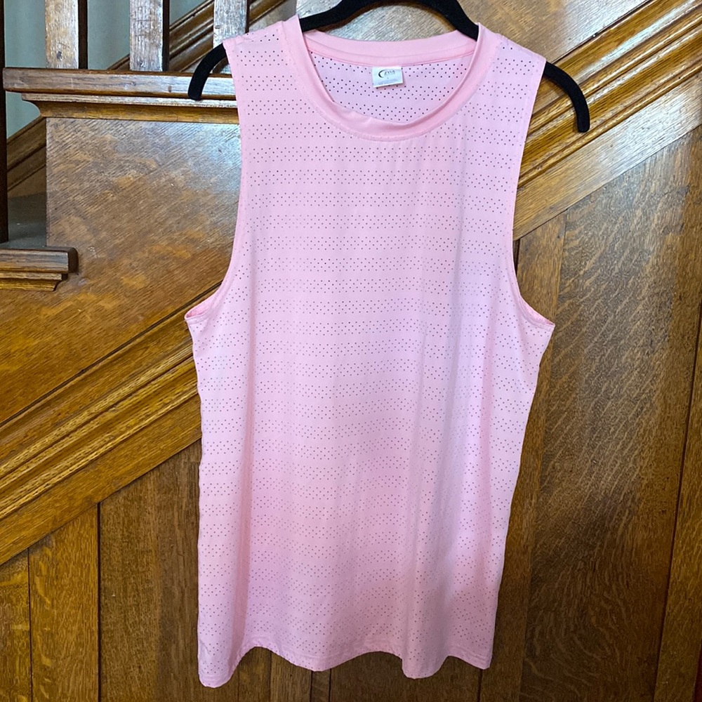 Zyia Active Pink Blossom Sleeveless Chill Top. Large.